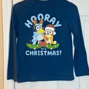 Jumping Beans Blue Christmas Long Sleeve Tee